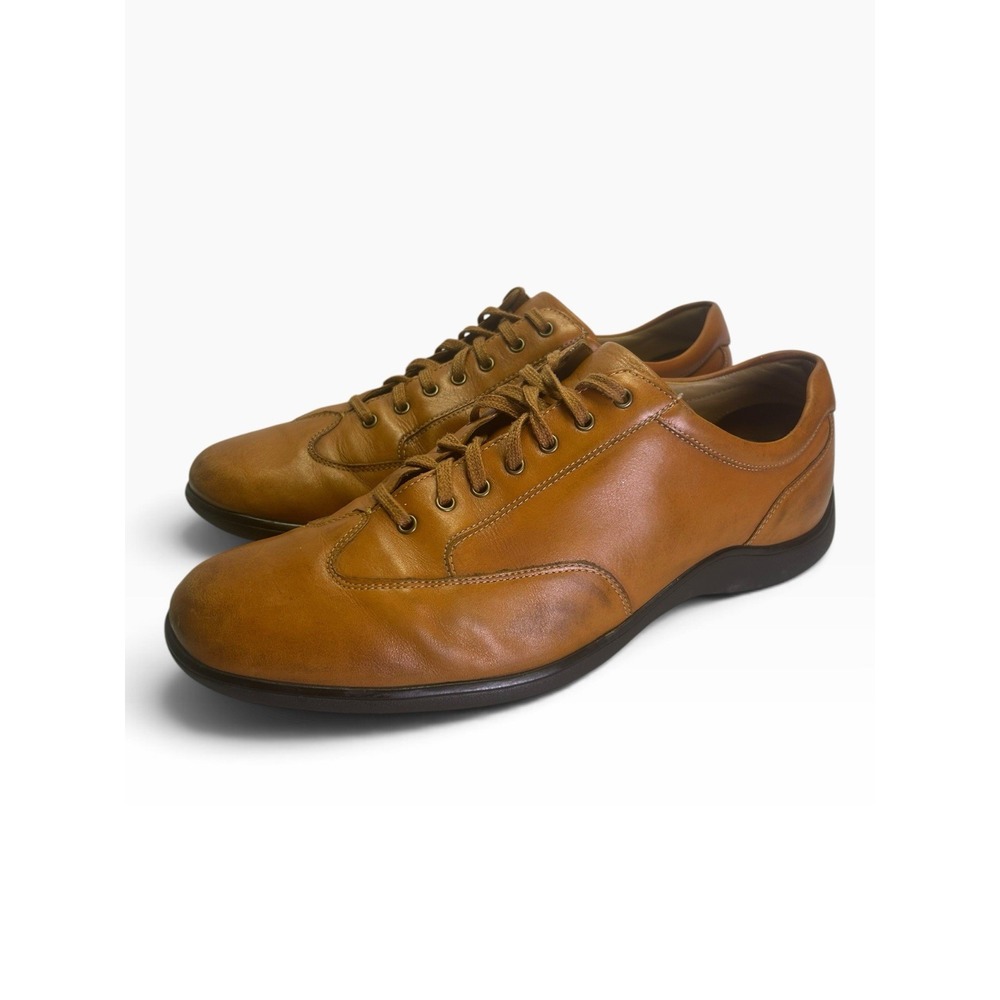 Cole Haan Dalton Mens 11.5 M Tan Leather Lace Up Oxford Sneakers C13300 Hybrid
